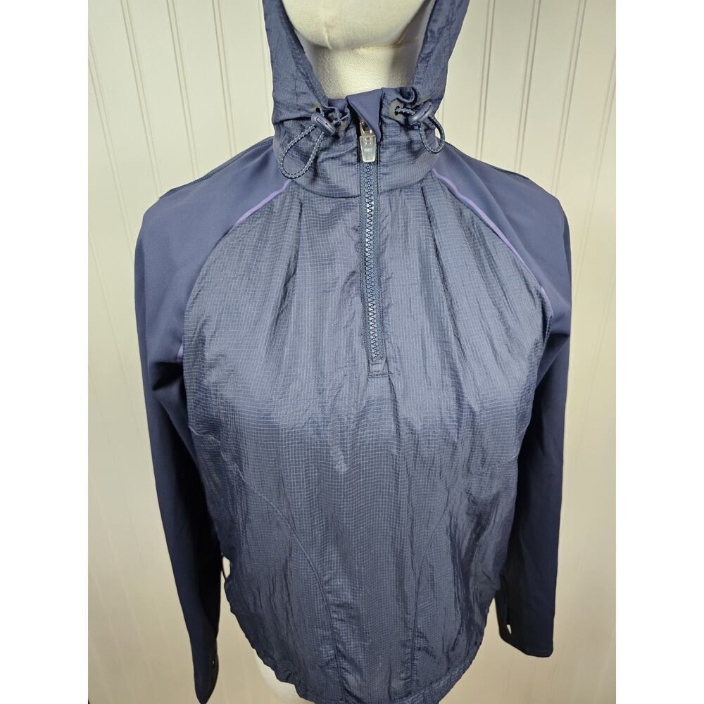 Outdoor Voices Navy Blue FrostKnit Hoodie Quarter Zip Jacket Women's XS - Picture 3 of 10